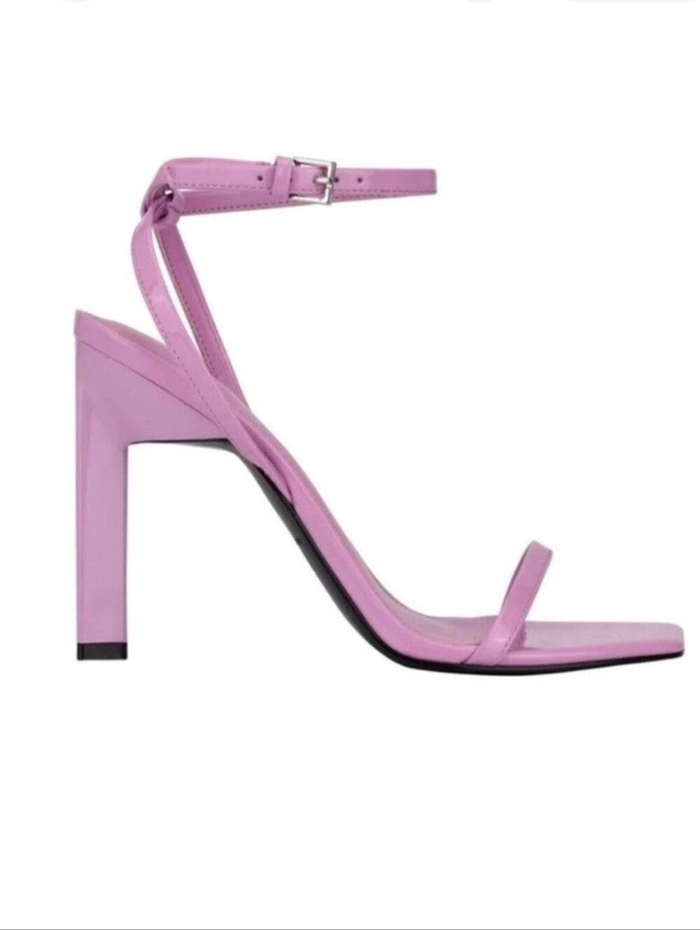 Marc Fisher Arthur Leather Ankle Strap High Heel Sandals in Lilac Size 7
